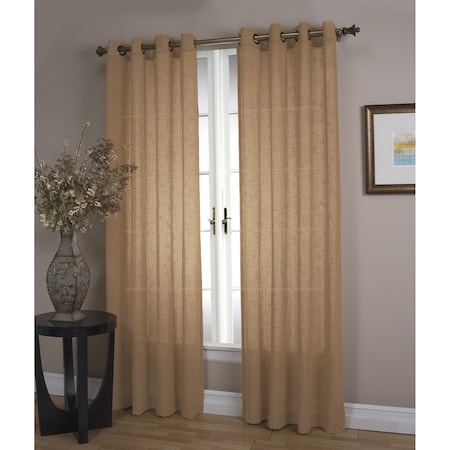 Ricardo Ricardo Grasscloth Lined Grommet Curtain Panel with Wand 04700-79-045-25